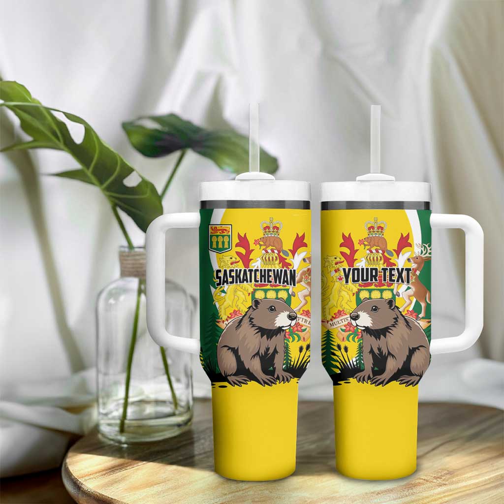 Personalized Canada Saskatchewan Province Tumbler With Handle Multis e Gentibus Vires