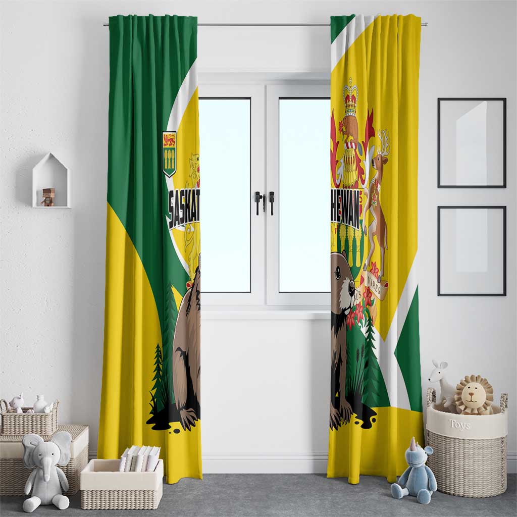 Canada Saskatchewan Province Window Curtain Multis e Gentibus Vires