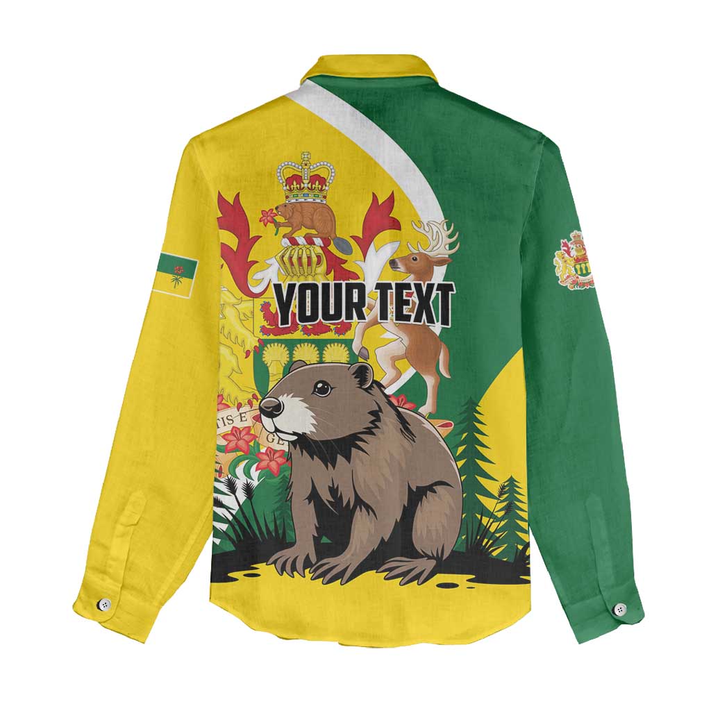 Personalized Canada Saskatchewan Province Women Casual Shirt Multis e Gentibus Vires