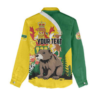 Personalized Canada Saskatchewan Province Women Casual Shirt Multis e Gentibus Vires