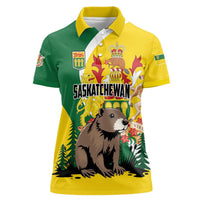 Personalized Canada Saskatchewan Province Women Polo Shirt Multis e Gentibus Vires