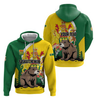 Personalized Canada Saskatchewan Province Zip Hoodie Multis e Gentibus Vires