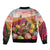 Netherlands Easter 2024 Bomber Jacket Bunny With Tulips Flowers Field