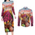 Netherlands Easter 2024 Couples Matching Long Sleeve Bodycon Dress and Long Sleeve Button Shirt Bunny With Tulips Flowers Field - Wonder Print Shop