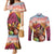 Netherlands Easter 2024 Couples Matching Mermaid Dress and Long Sleeve Button Shirt Bunny With Tulips Flowers Field