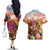 Netherlands Easter 2024 Couples Matching Off The Shoulder Long Sleeve Dress and Hawaiian Shirt Bunny With Tulips Flowers Field