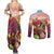 Netherlands Easter 2024 Couples Matching Summer Maxi Dress and Long Sleeve Button Shirt Bunny With Tulips Flowers Field - Wonder Print Shop