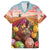 Netherlands Easter 2024 Family Matching Off Shoulder Short Dress and Hawaiian Shirt Bunny With Tulips Flowers Field