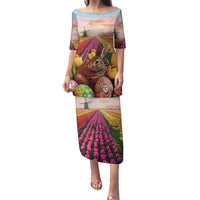 Netherlands Easter 2024 Family Matching Puletasi and Hawaiian Shirt Bunny With Tulips Flowers Field - Wonder Print Shop