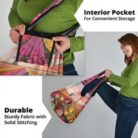 Netherlands Easter 2024 Grocery Bag Bunny With Tulips Flowers Field