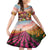 Netherlands Easter 2024 Kid Short Sleeve Dress Bunny With Tulips Flowers Field - Wonder Print Shop