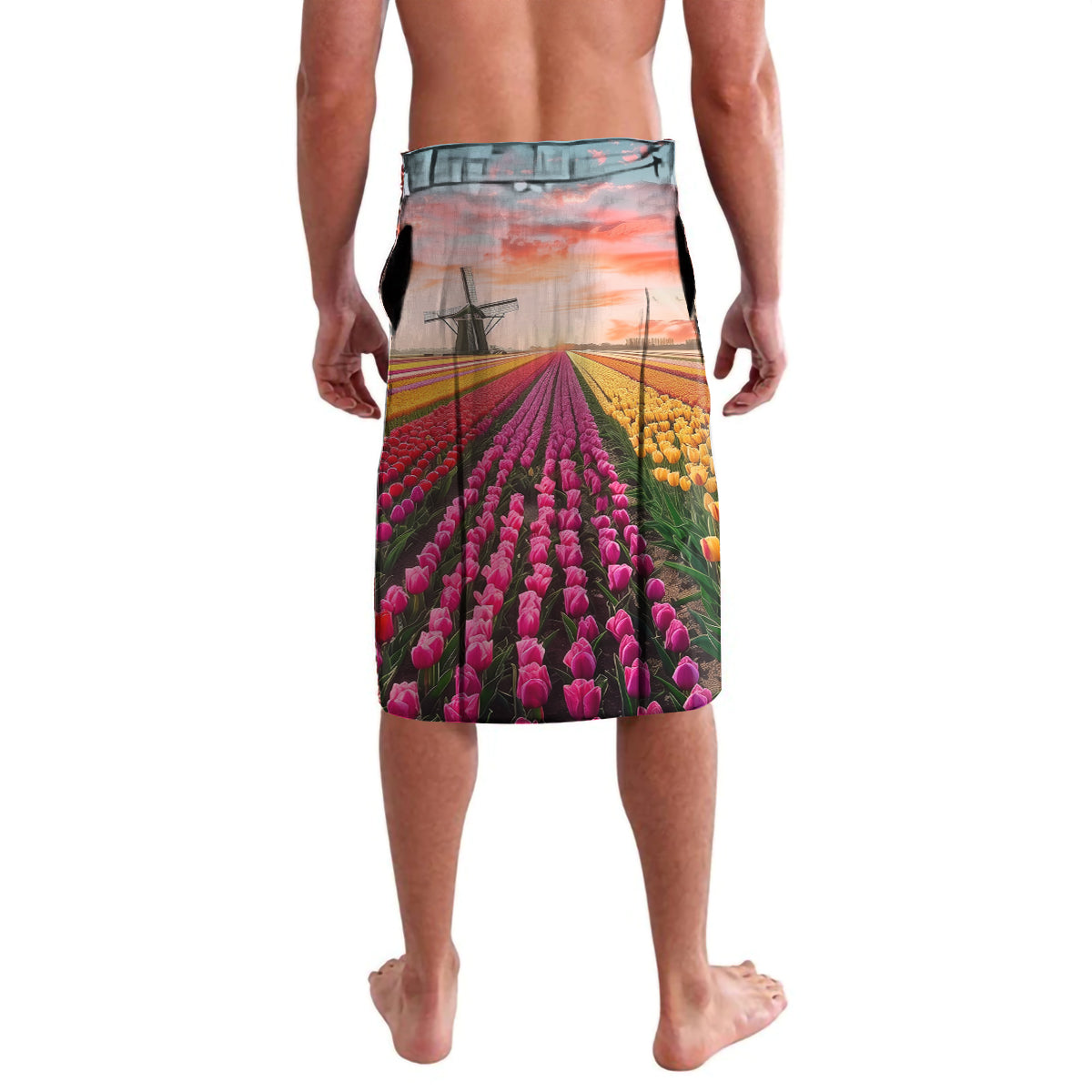 Netherlands Easter 2024 Lavalava Bunny With Tulips Flowers Field - Wonder Print Shop