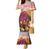 Netherlands Easter 2024 Mermaid Dress Bunny With Tulips Flowers Field - Wonder Print Shop