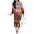 Netherlands Easter 2024 Off The Shoulder Long Sleeve Dress Bunny With Tulips Flowers Field - Wonder Print Shop
