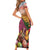Netherlands Easter 2024 Short Sleeve Bodycon Dress Bunny With Tulips Flowers Field - Wonder Print Shop