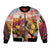 Netherlands Easter 2024 Sleeve Zip Bomber Jacket Bunny With Tulips Flowers Field