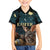 Australia Easter 2024 Family Matching Summer Maxi Dress and Hawaiian Shirt Bunny With Aboriginal Eggs At Starry Night - Wonder Print Shop