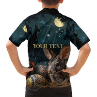Australia Easter 2024 Hawaiian Shirt Bunny With Aboriginal Eggs At Starry Night - Wonder Print Shop
