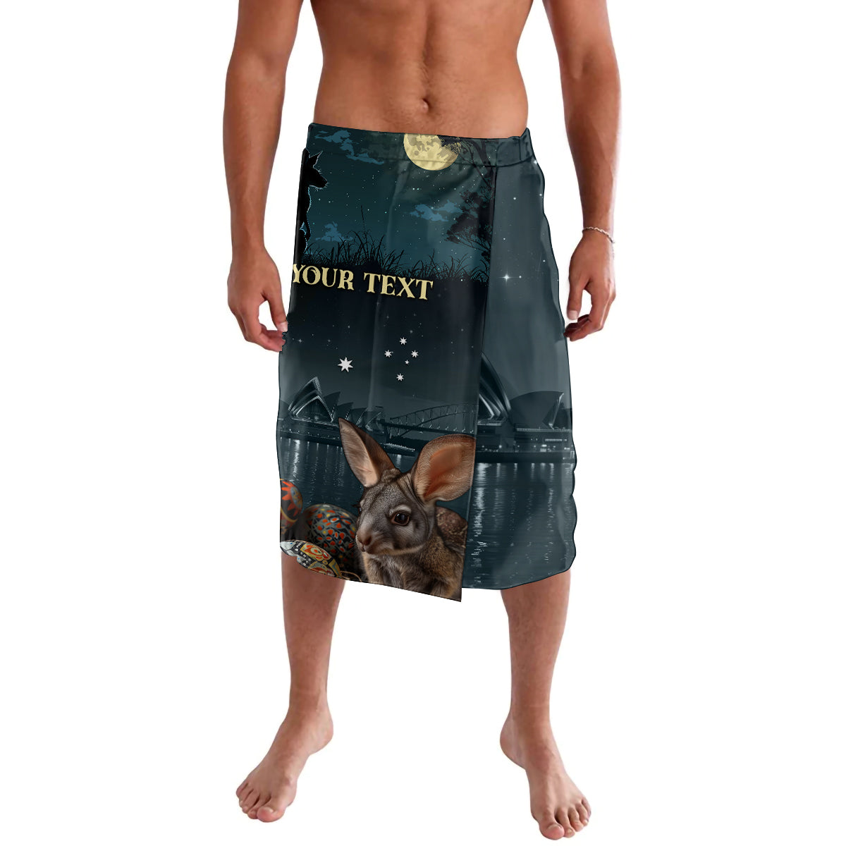 Australia Easter 2024 Lavalava Bunny With Aboriginal Eggs At Starry Night - Wonder Print Shop