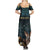 Australia Easter 2024 Summer Maxi Dress Bunny With Aboriginal Eggs At Starry Night - Wonder Print Shop
