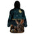 Australia Easter 2024 Wearable Blanket Hoodie Bunny With Aboriginal Eggs At Starry Night - Wonder Print Shop