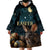 Australia Easter 2024 Wearable Blanket Hoodie Bunny With Aboriginal Eggs At Starry Night - Wonder Print Shop