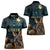Australia Easter 2024 Women Polo Shirt Bunny With Aboriginal Eggs At Starry Night - Wonder Print Shop