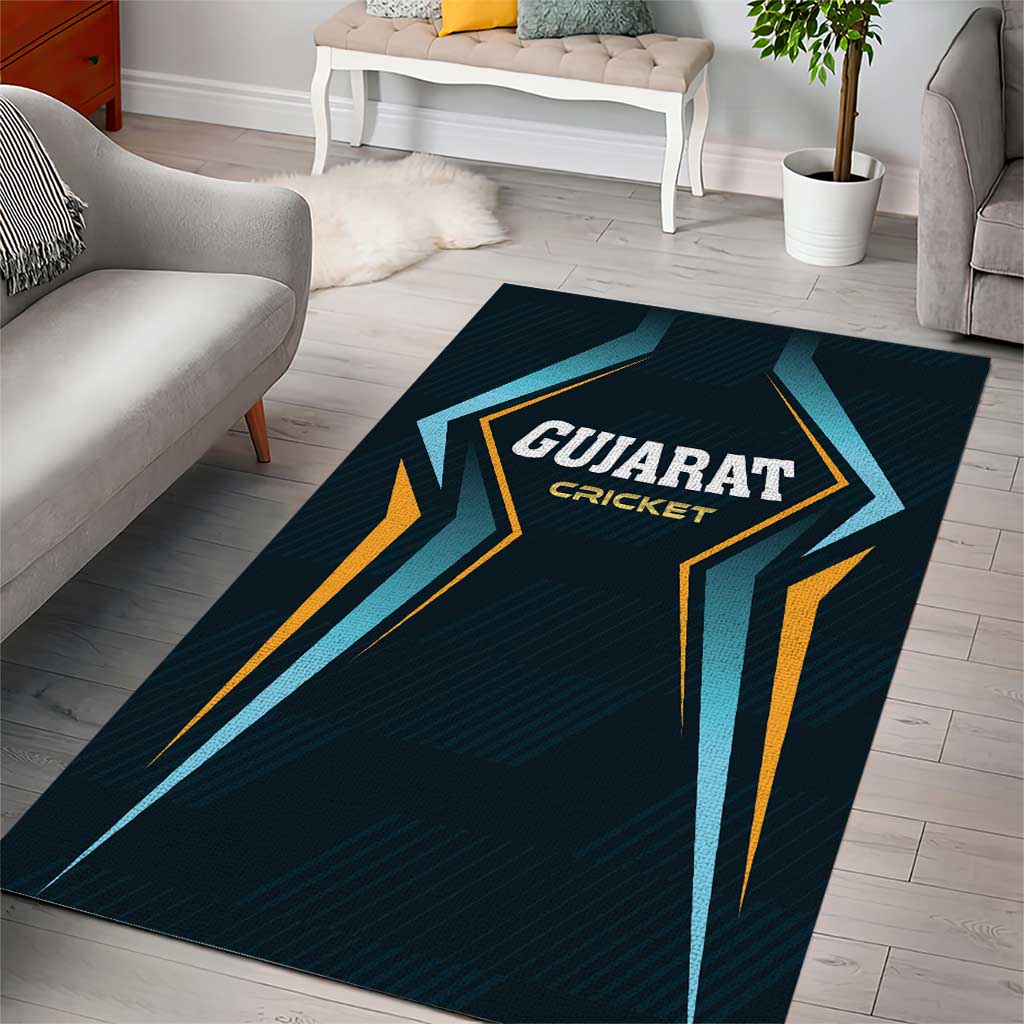 Gujarat 2025 Cricket Titans Area Rug Aava De Race With The Titans