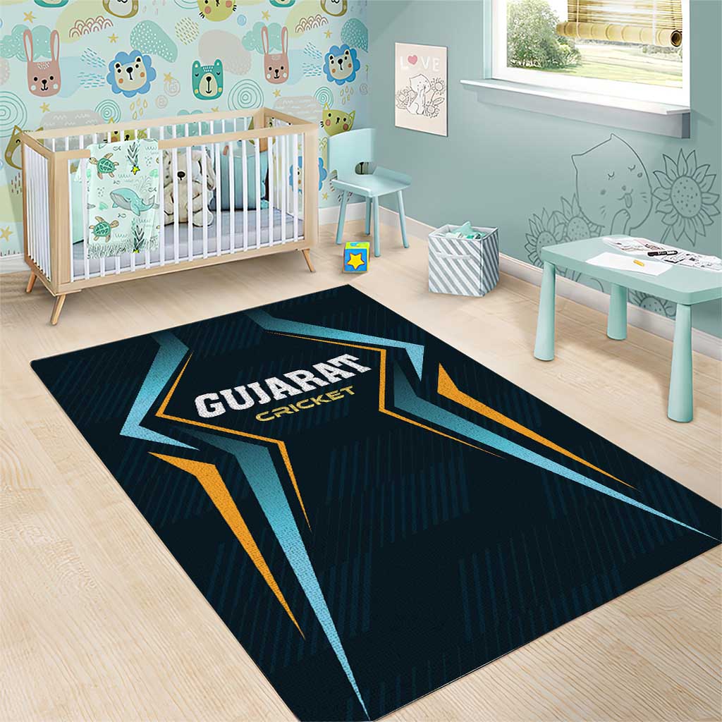 Gujarat 2025 Cricket Titans Area Rug Aava De Race With The Titans