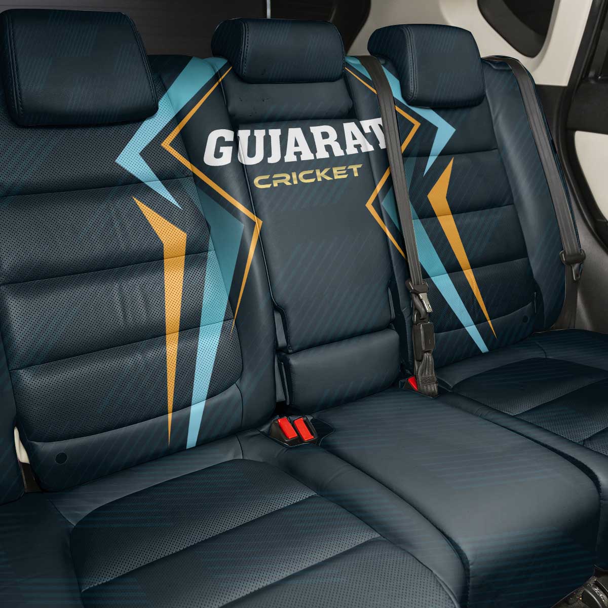 Gujarat 2025 Cricket Titans Back Car Seat Cover Aava De Race With The Titans