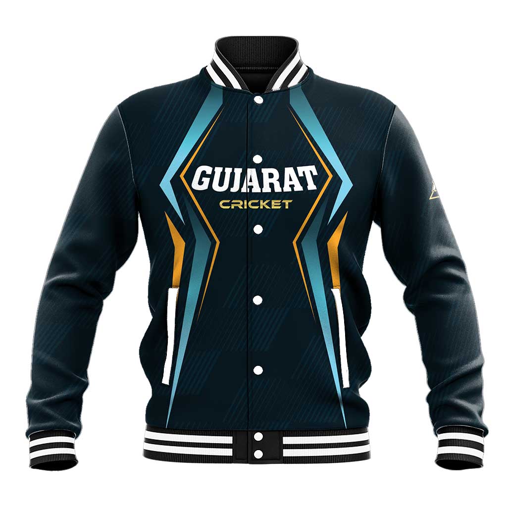 Custom Gujarat 2025 Cricket Titans Baseball Jacket Aava De Race With The Titans