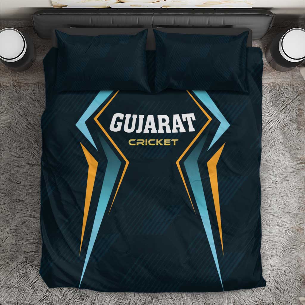 Gujarat 2025 Cricket Titans Bedding Set Aava De Race With The Titans