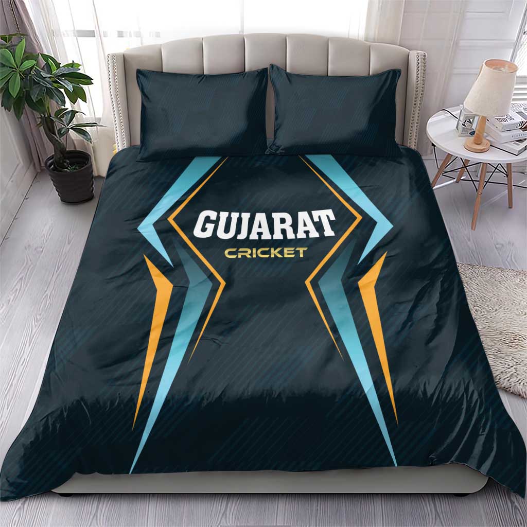 Gujarat 2025 Cricket Titans Bedding Set Aava De Race With The Titans