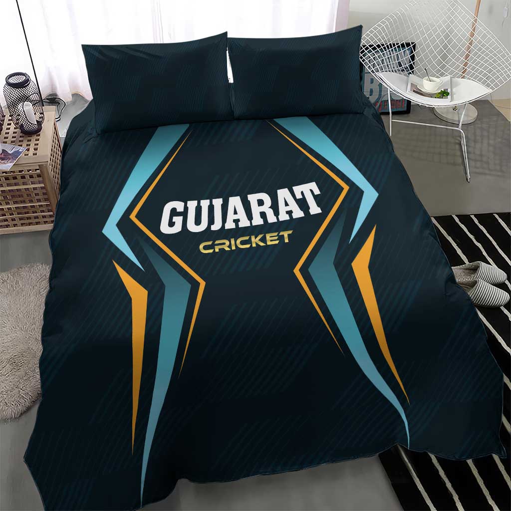Gujarat 2025 Cricket Titans Bedding Set Aava De Race With The Titans