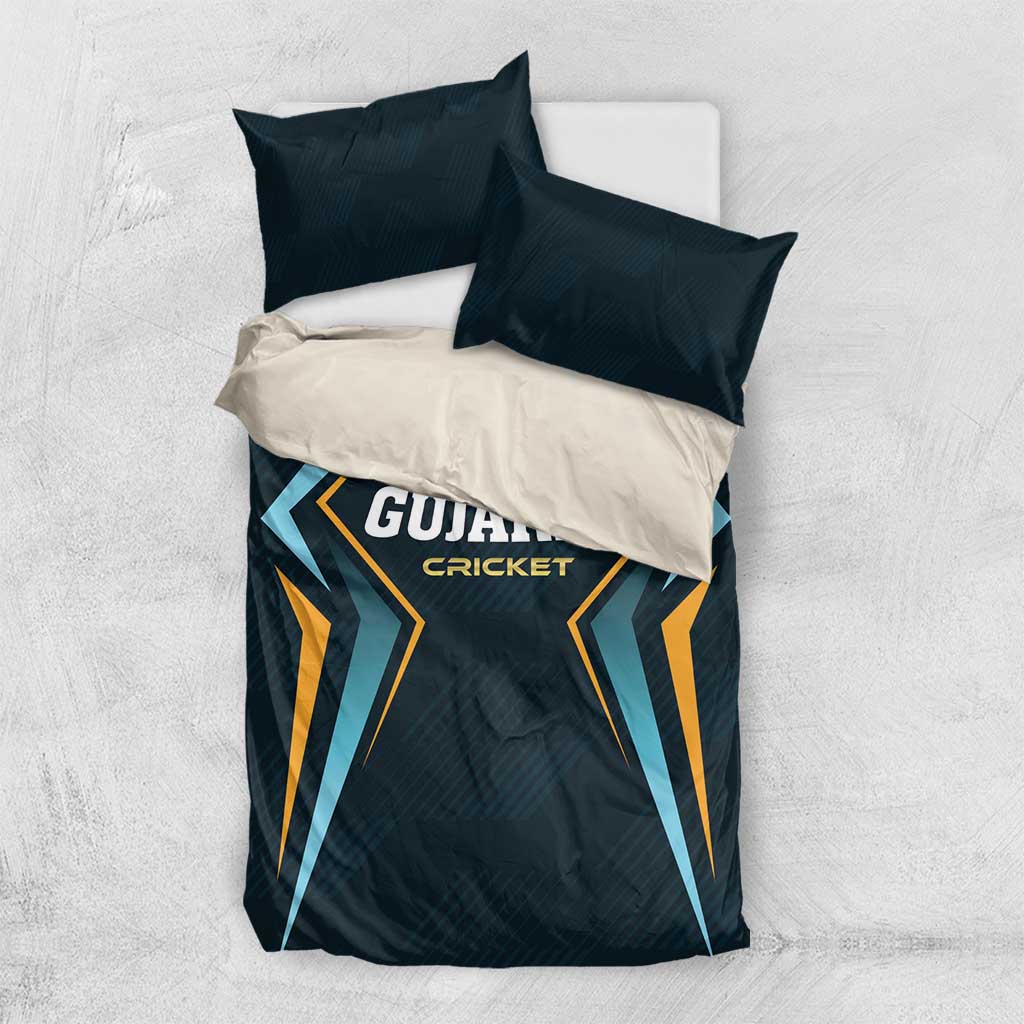 Gujarat 2025 Cricket Titans Bedding Set Aava De Race With The Titans