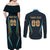 Custom Gujarat 2025 Cricket Titans Couples Matching Off Shoulder Maxi Dress and Long Sleeve Button Shirt Aava De Race With The Titans