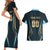 Custom Gujarat 2025 Cricket Titans Couples Matching Short Sleeve Bodycon Dress and Hawaiian Shirt Aava De Race With The Titans
