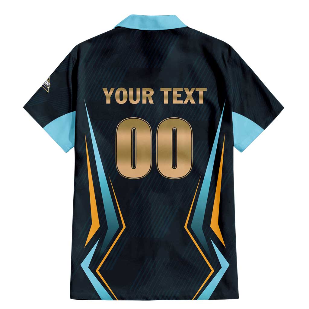 Custom Gujarat 2025 Cricket Titans Family Matching Mermaid Dress and Hawaiian Shirt Aava De Race With The Titans