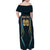 Custom Gujarat 2025 Cricket Titans Family Matching Off Shoulder Maxi Dress and Hawaiian Shirt Aava De Race With The Titans