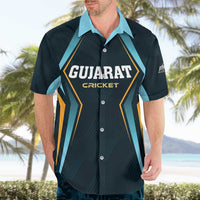 Custom Gujarat 2025 Cricket Titans Hawaiian Shirt Aava De Race With The Titans