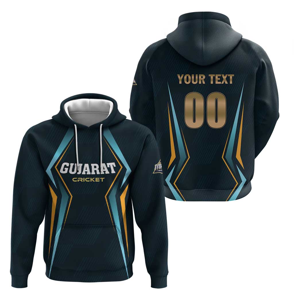 Custom Gujarat 2025 Cricket Titans Hoodie Aava De Race With The Titans