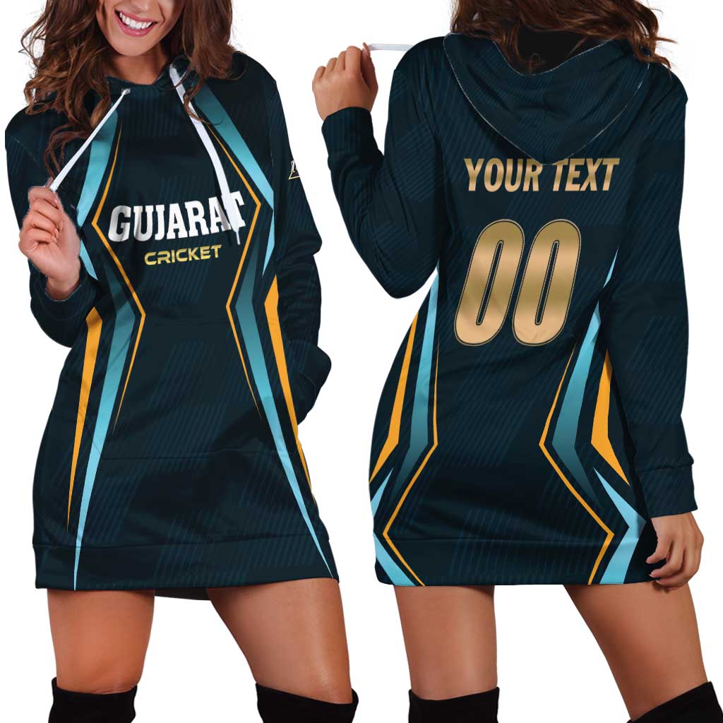 Custom Gujarat 2025 Cricket Titans Hoodie Dress Aava De Race With The Titans