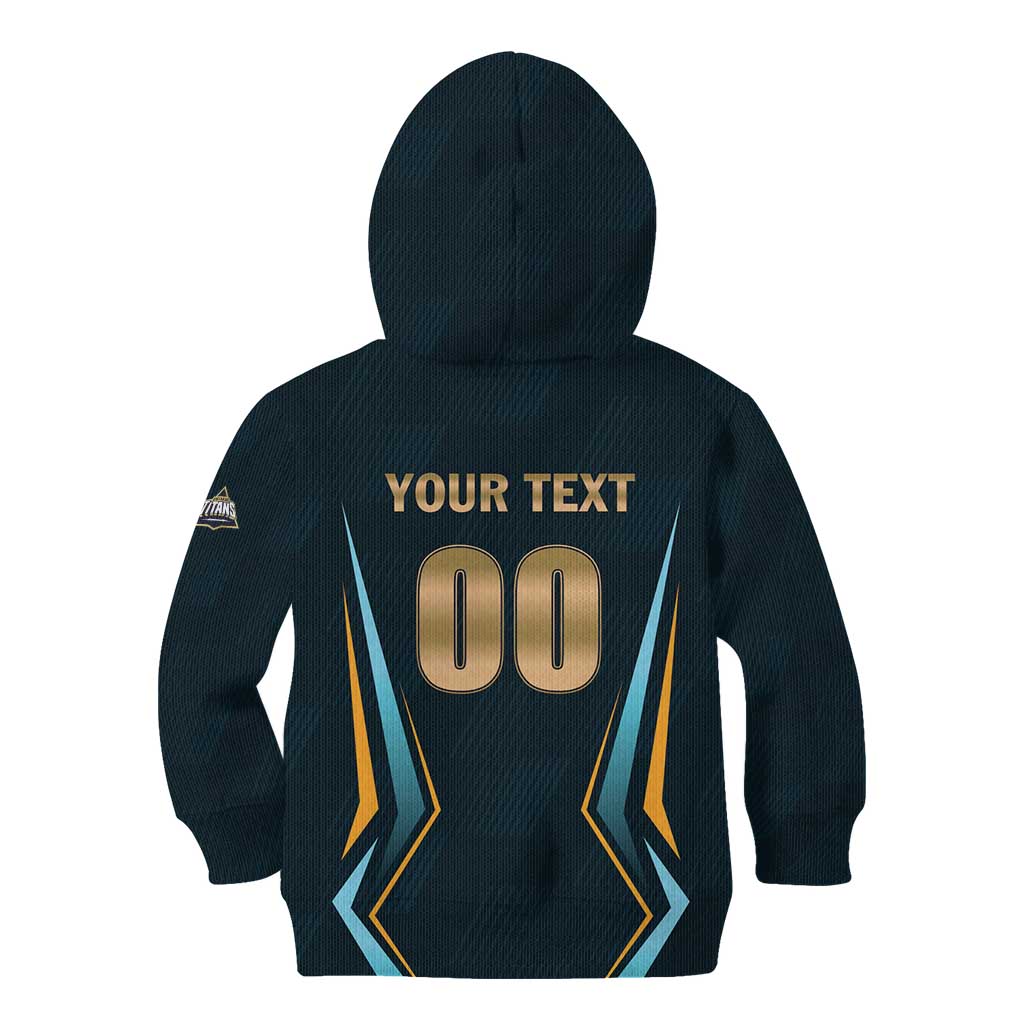 Custom Gujarat 2025 Cricket Titans Kid Hoodie Aava De Race With The Titans