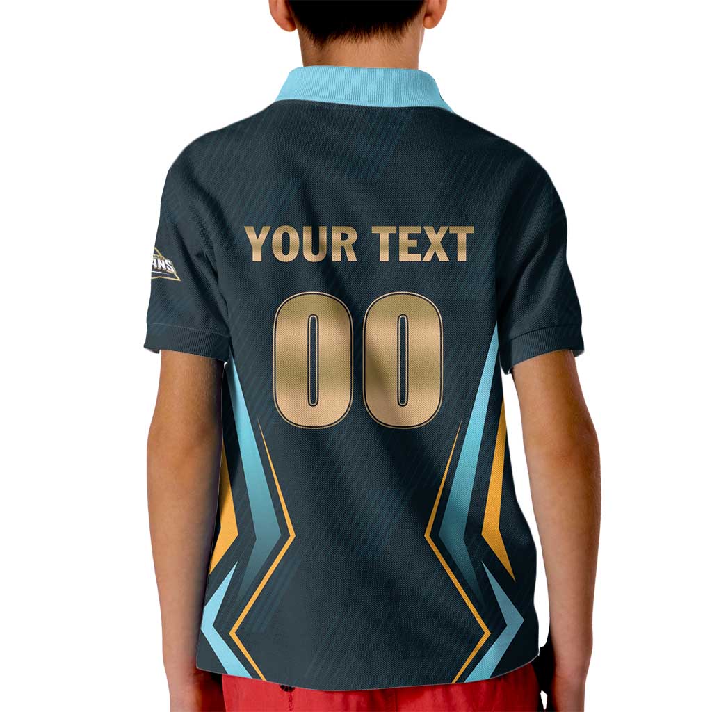 Custom Gujarat 2025 Cricket Titans Kid Polo Shirt Aava De Race With The Titans