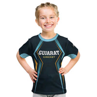 Custom Gujarat 2025 Cricket Titans Kid T Shirt Aava De Race With The Titans