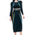 Custom Gujarat 2025 Cricket Titans Long Sleeve Bodycon Dress Aava De Race With The Titans
