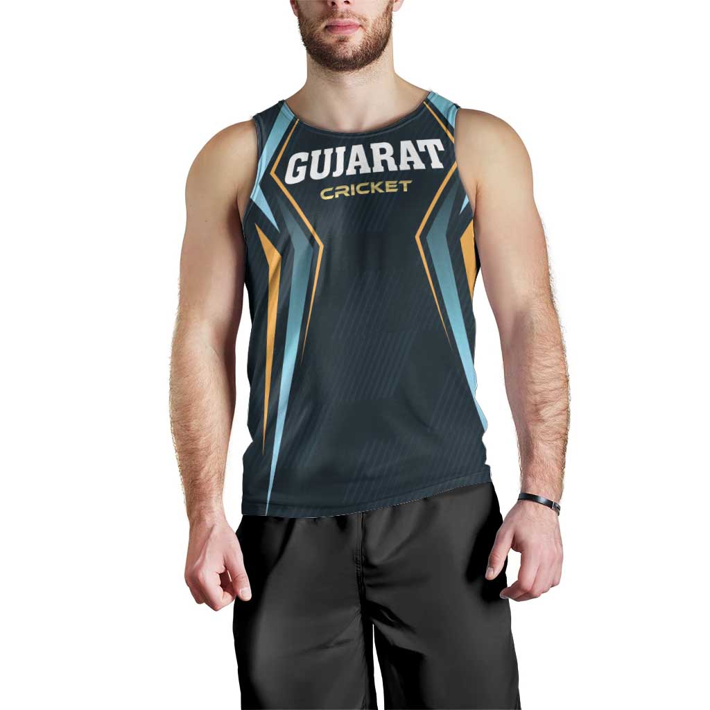 Custom Gujarat 2025 Cricket Titans Men Tank Top Aava De Race With The Titans