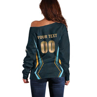 Custom Gujarat 2025 Cricket Titans Off Shoulder Sweater Aava De Race With The Titans