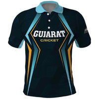 Custom Gujarat 2025 Cricket Titans Polo Shirt Aava De Race With The Titans