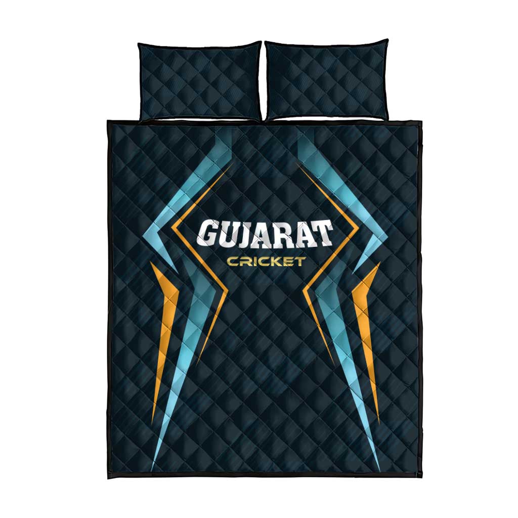 Gujarat 2025 Cricket Titans Quilt Bed Set Aava De Race With The Titans